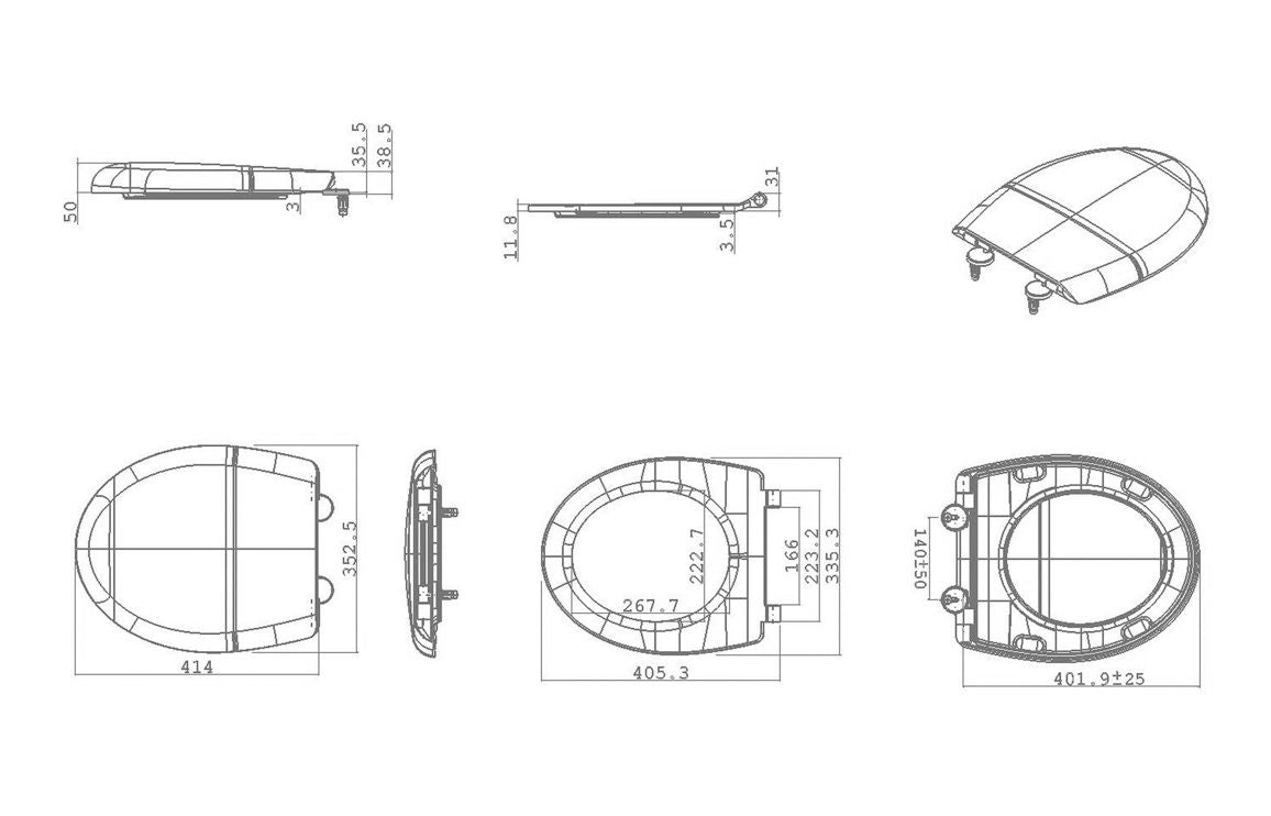 Cary Soft Close Toilet Seat - White