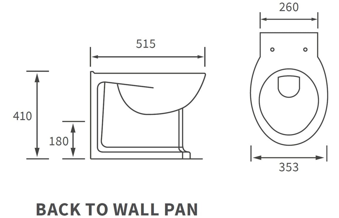 Cary Back To Wall WC & Soft Close Seat