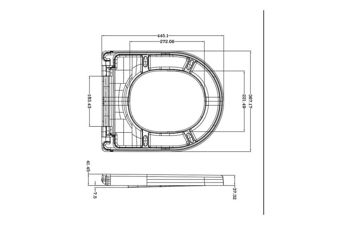Avon Soft Close Toilet Seat - White
