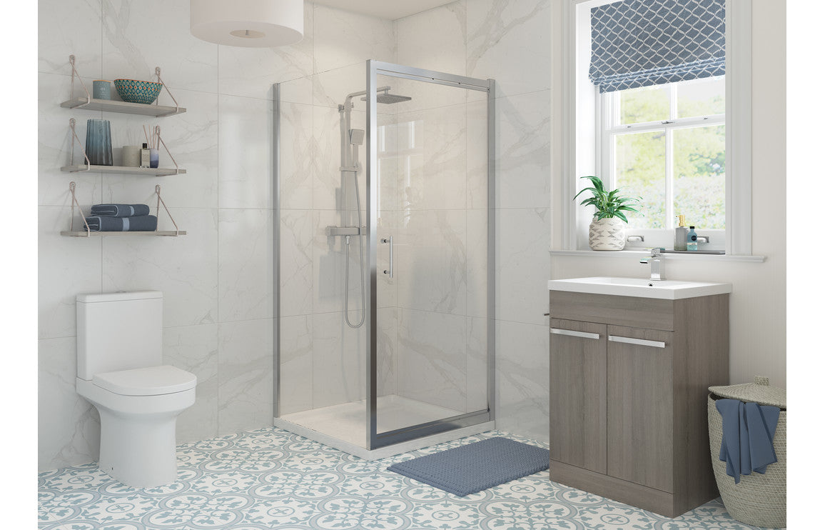 Wiley 900mm Infold Door - Chrome