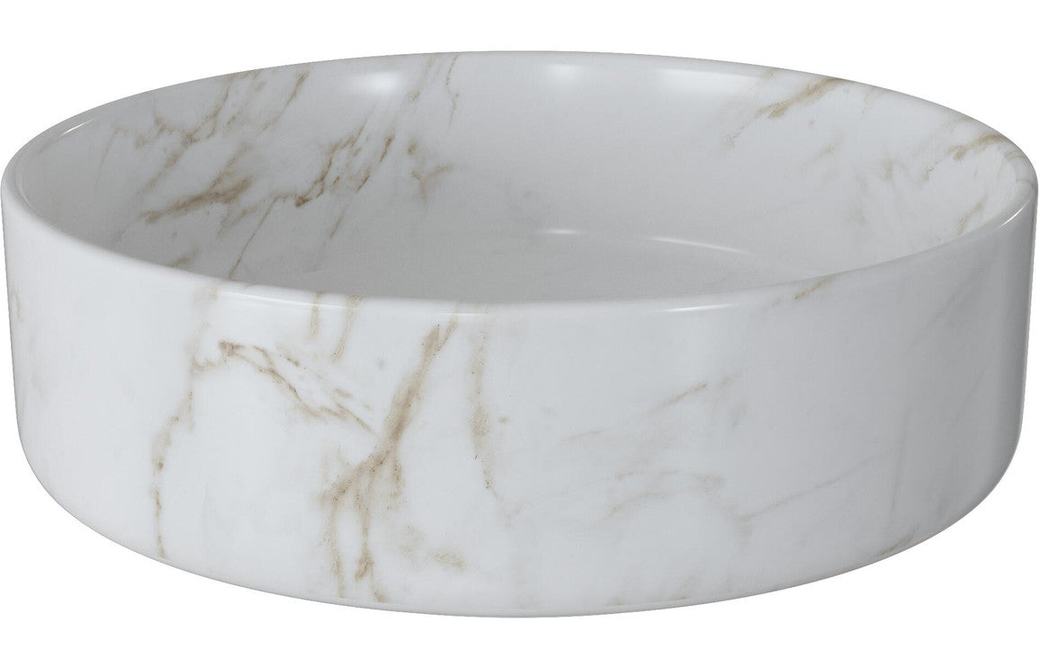 Arrow Ceramic Round Washbowl & Waste - H 120 x W 355 x D 355mm