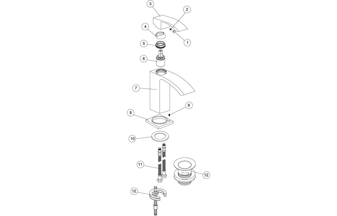 Doon Cloakroom Basin Mixer - Chrome