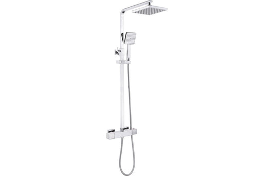 Liza Cool-Touch Thermostatic Mixer Shower w/Riser & Overhead Kit - Chrome