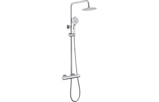 Crake Cool-Touch Thermostatic Mixer Shower w/Riser & Overhead Kit - Chrome