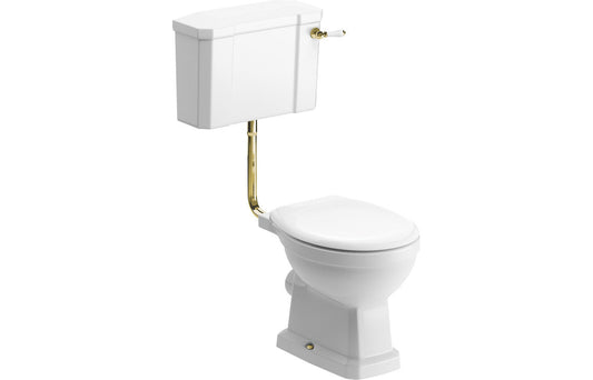 Beal Low Level WC w/Brushed Brass Finish & Soft Close Seat