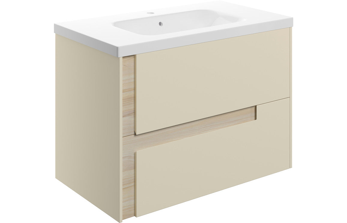 Thames 605mm Wall Hung 2 Drawer Basin Unit & Co-ordinating Basin