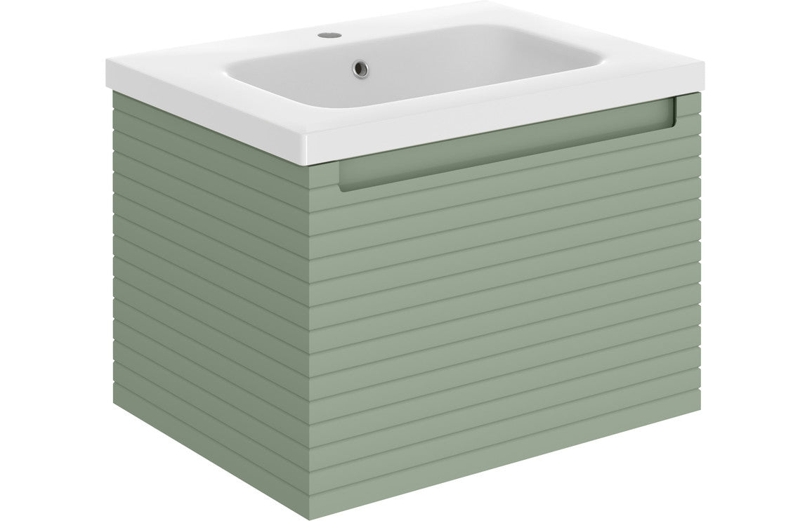 Severn 615mm Wall Hung 1 Drawer Basin Unit & Basin