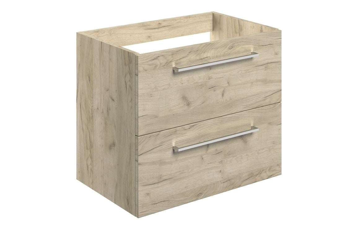 Greta Wall Hung 2 Drawer Basin Unit (No Top) - H 500 x W 590 x D 450mm