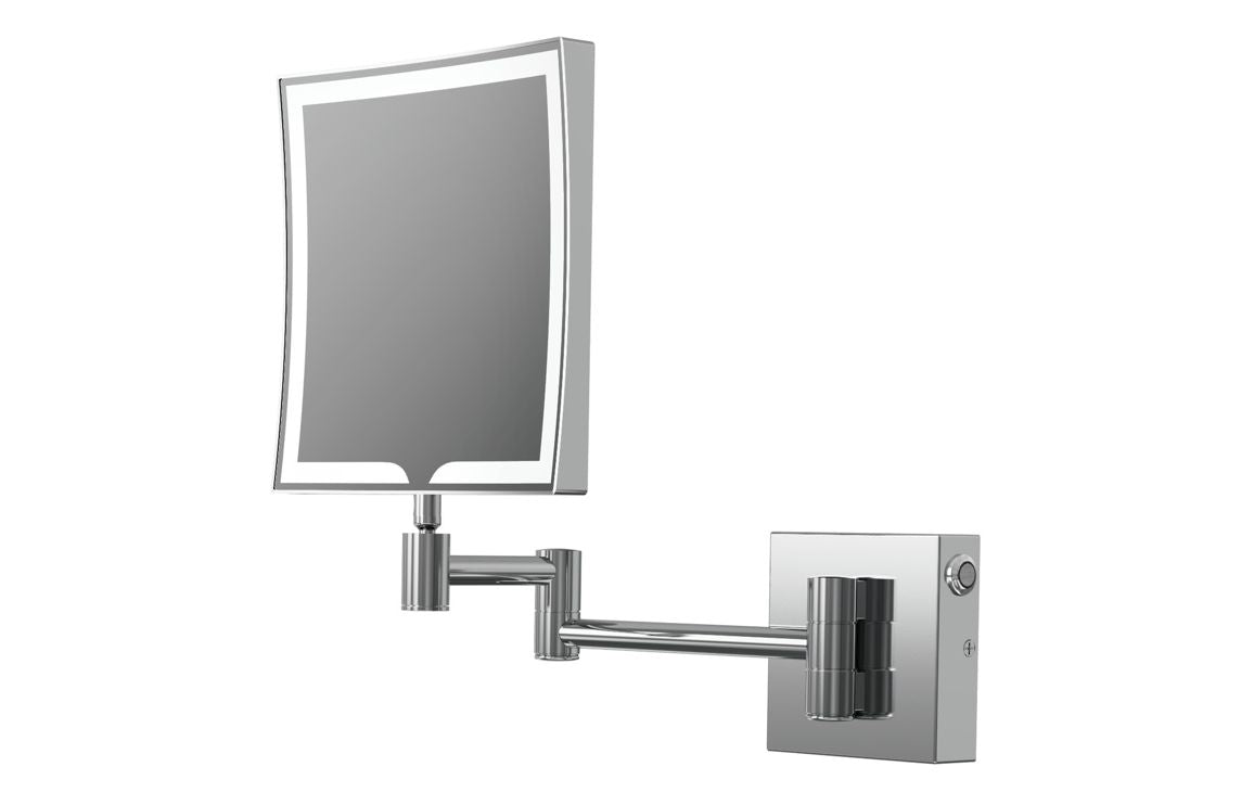 Helm Square LED Cosmetic Mirror - Chrome