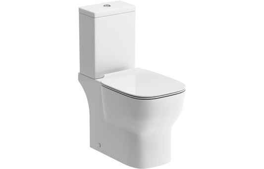 Ayr Close Coupled Open Back WC & Soft Close Seat