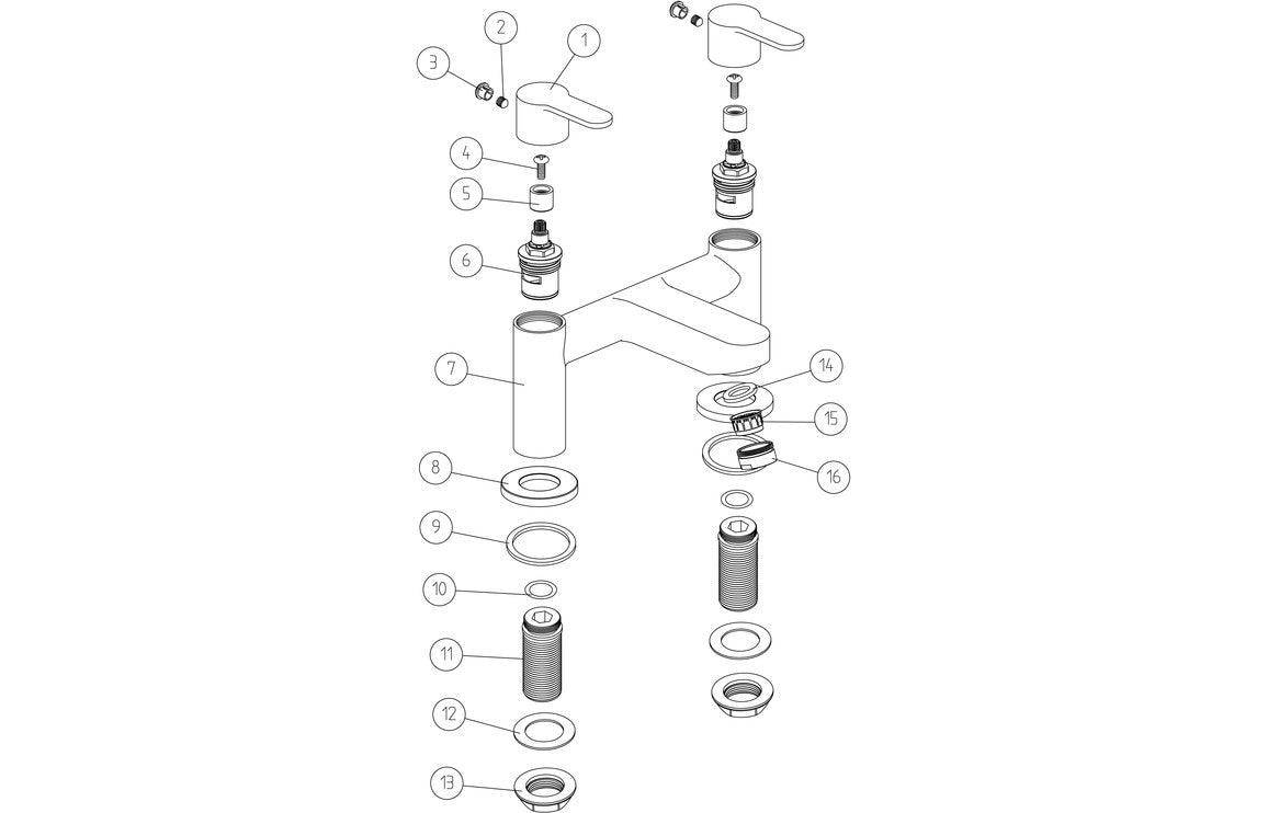 Conon Bath Filler - Chrome