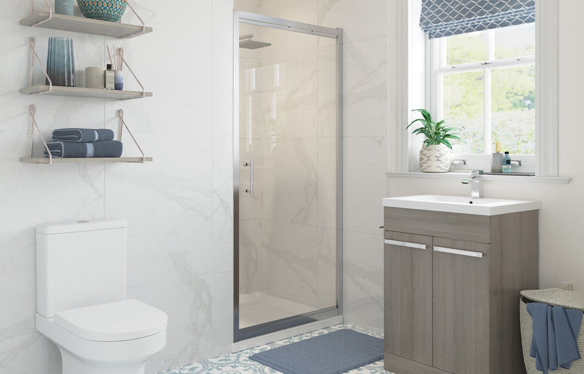 Wiley Pivot Door - Chrome