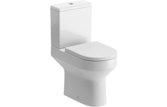 Amber Close Coupled Open Back Comfort Height WC & Soft Close Seat