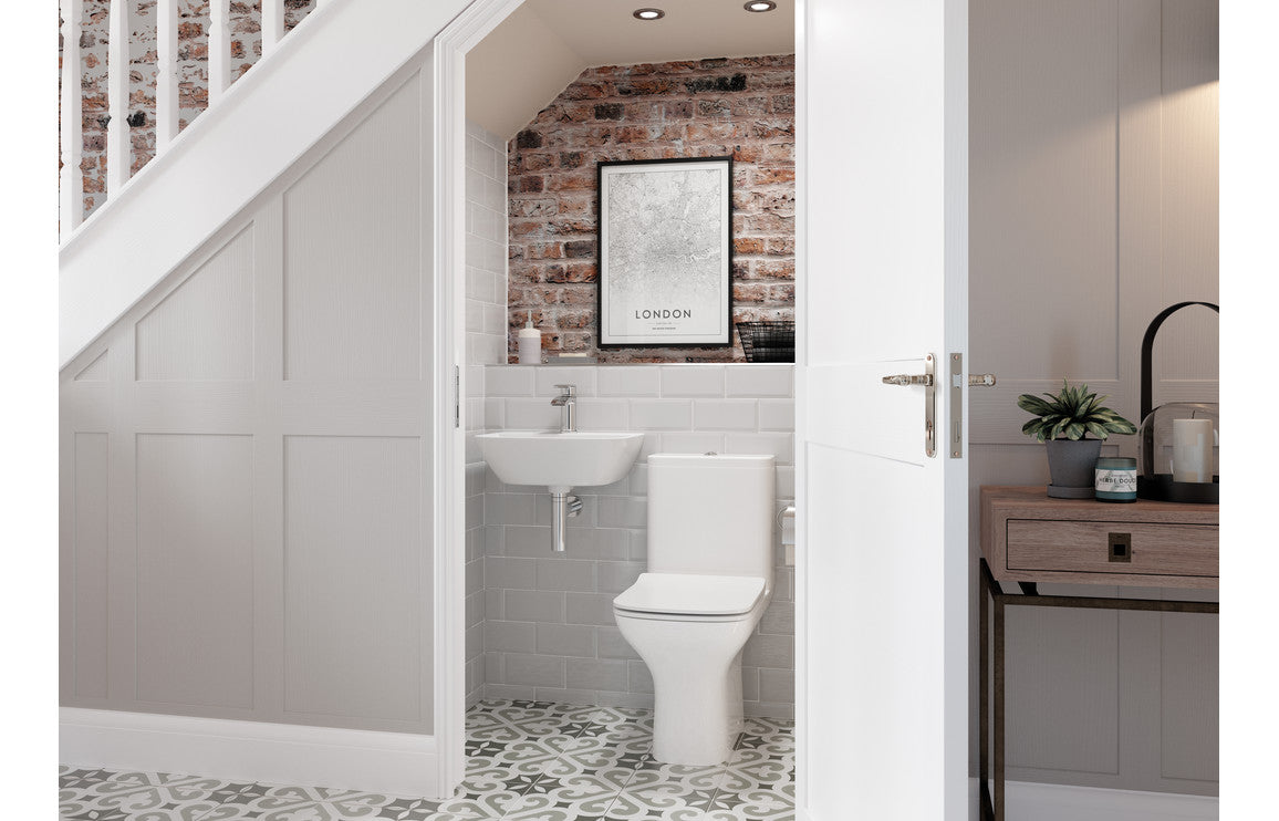 Beauly Short Projection Close Coupled Fully Shrouded WC & Wrapover Soft Close Seat