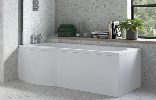 P Shape Front Bath Panel - White - H 520 x W 1700mm