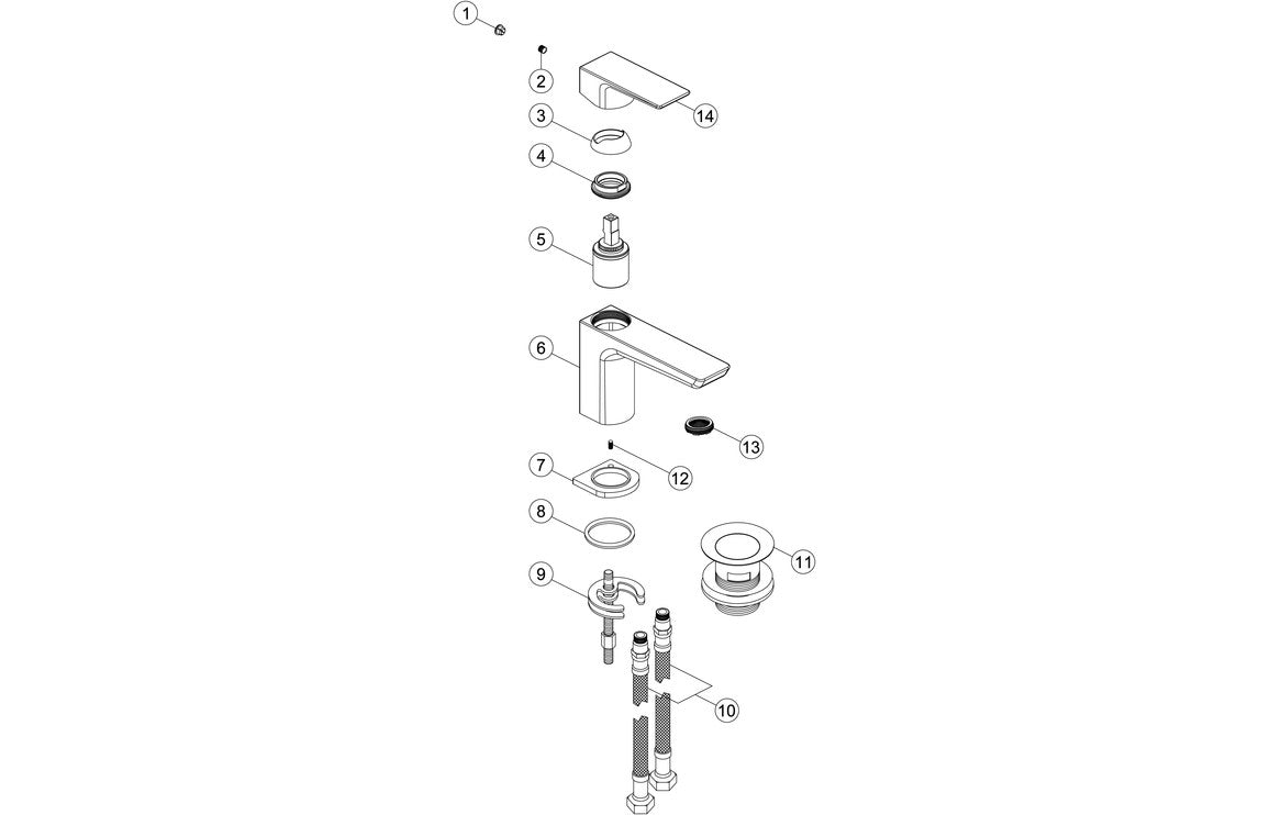 Isla Cloakroom Basin Mixer & Waste