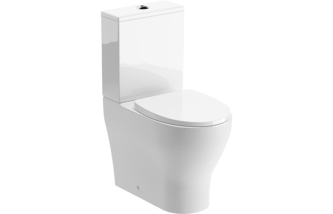 Dewey Rimless Short Projection Close Coupled Fully Shrouded WC & Soft Close Seat