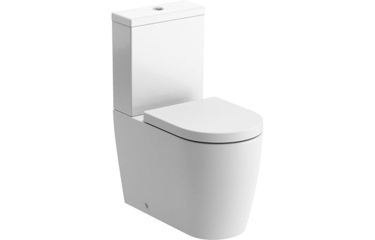 Avon Rimless Close Coupled Fully Shrouded Comfort Height WC & Soft Close Seat