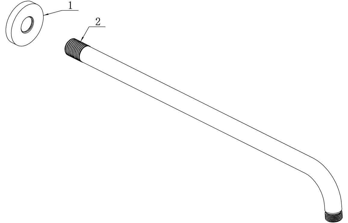 Two Outlet Shower Valve - Brushed Brass