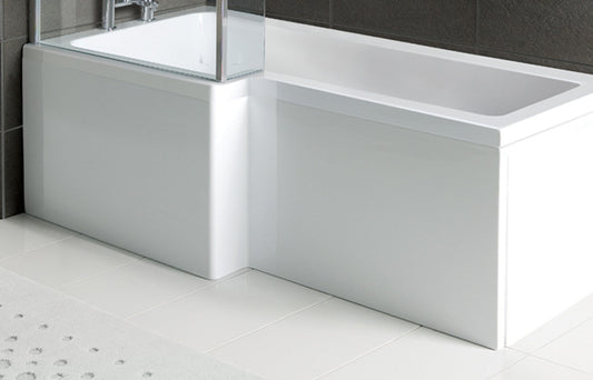 L Shape Front Bath Panel - White - H 520 x W 1700 x D 26 (150)mm