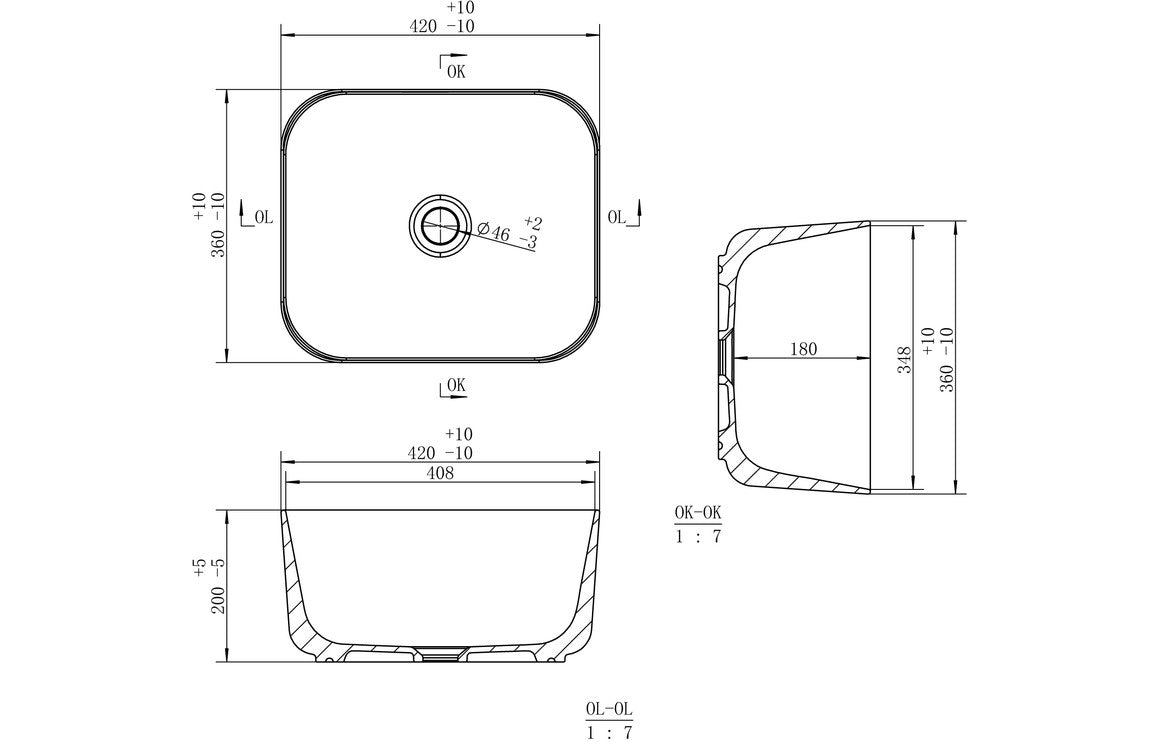 Aire Deep 420mm Washbowl
