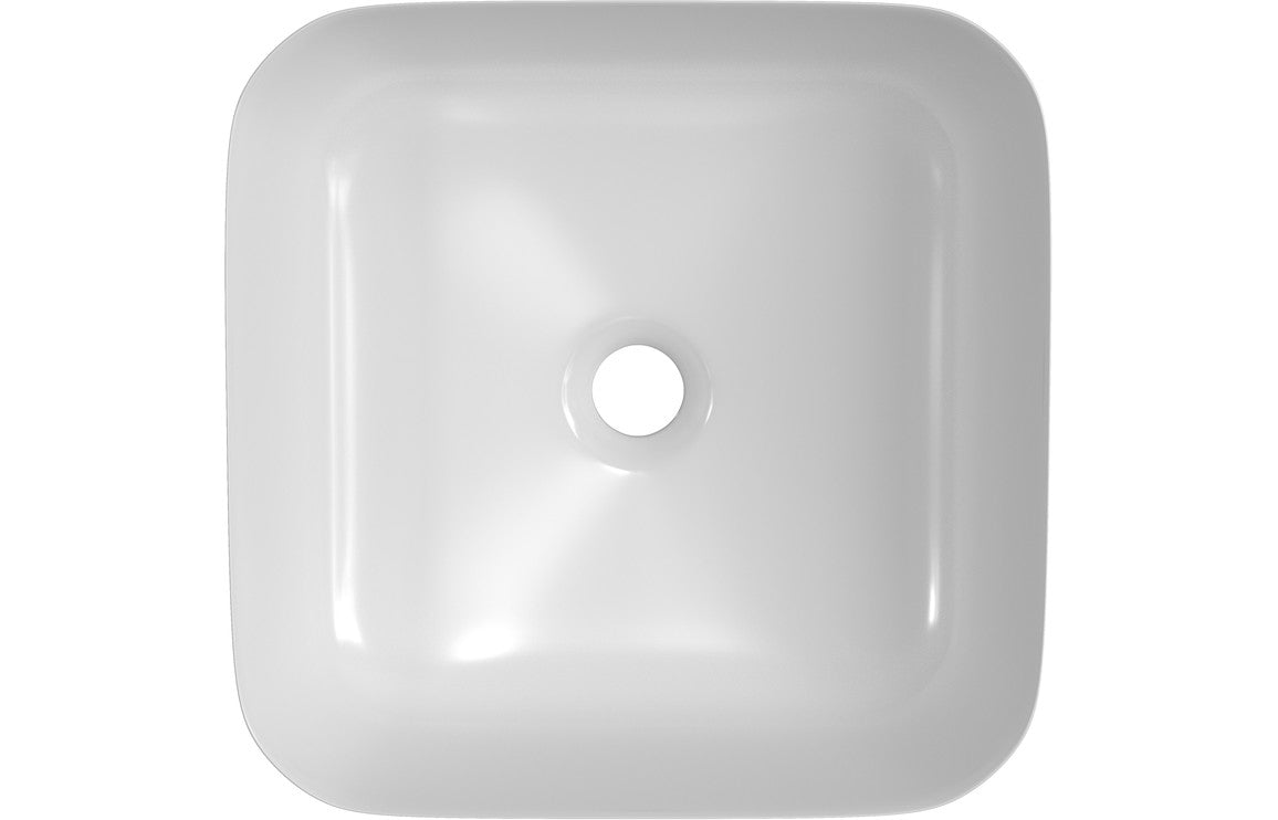 Arrow Ceramic Square Washbowl & Waste - H 130 x W 400 x D 400mm