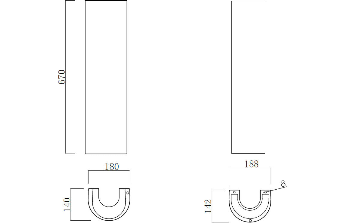 Amber Basin & Full Pedestal - H 810 x W 500 x D 390mm