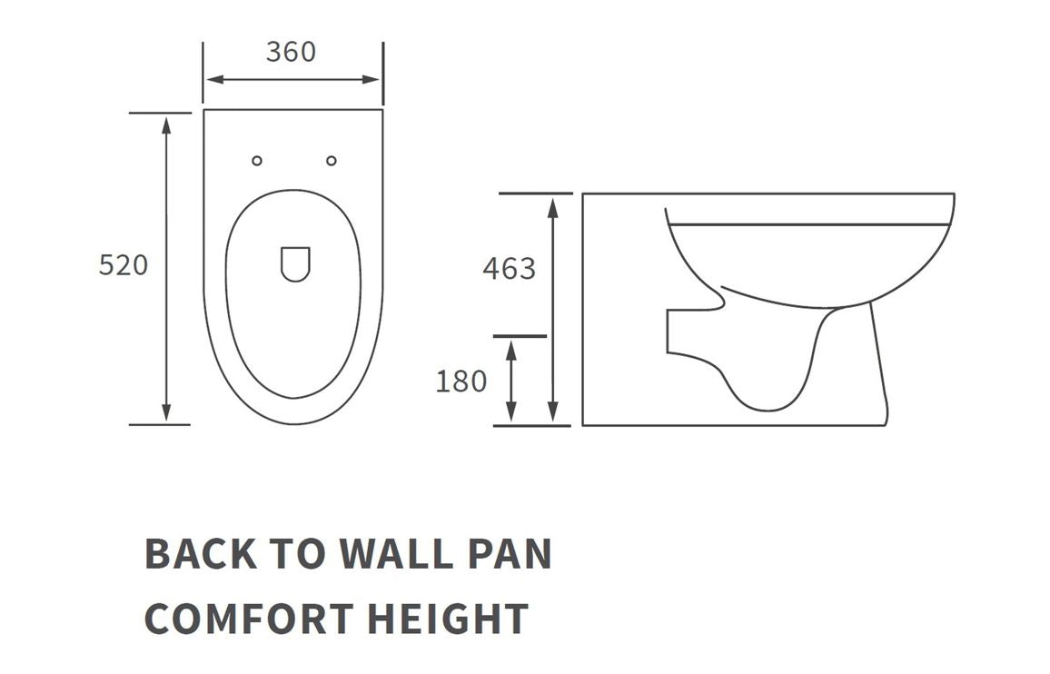 Amber Back To Wall Comfort Height WC & Soft Close Seat