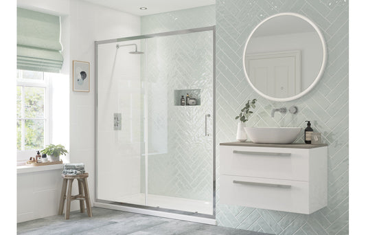 Leven Sliding Door - Chrome
