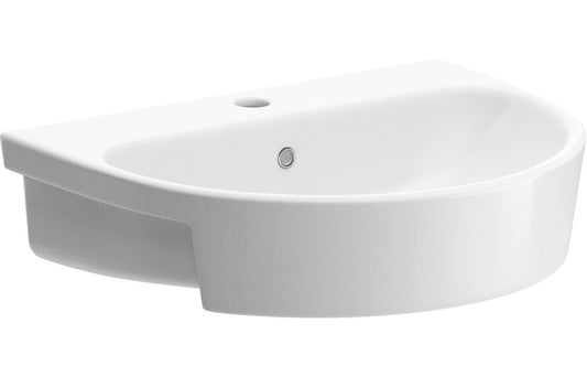 Ayr Semi Recessed Basin - H 185 x W 555 x D 435mm