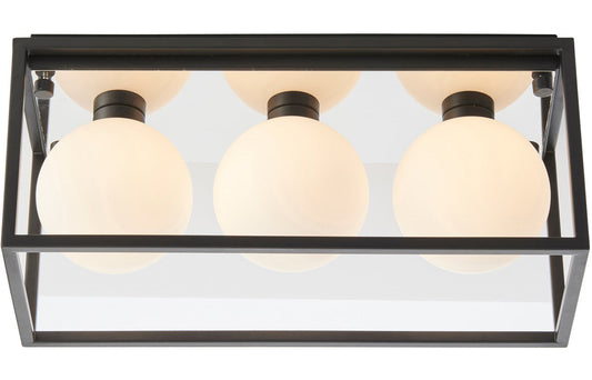 Silver Ceiling Light - Matt Black