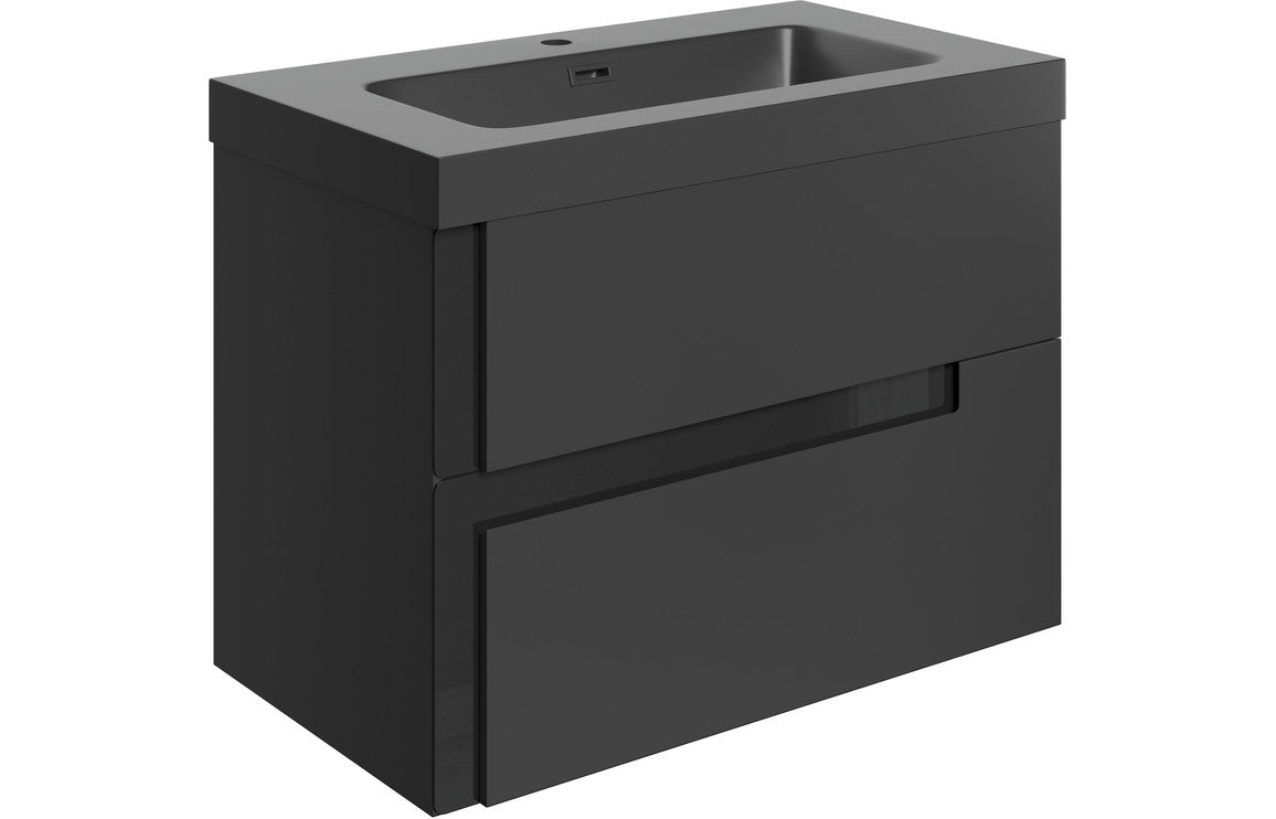 Thames 605mm Wall Hung 2 Drawer Basin Unit & Co-ordinating Basin