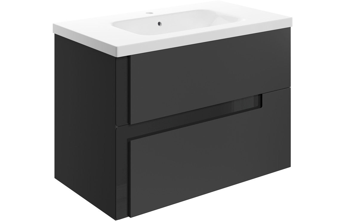 Thames 605mm Wall Hung 2 Drawer Basin Unit & Co-ordinating Basin