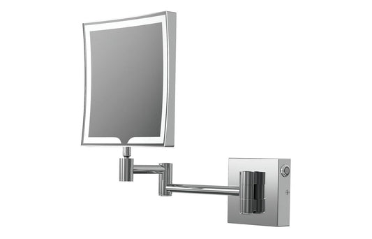Helm Square LED Cosmetic Mirror - Chrome