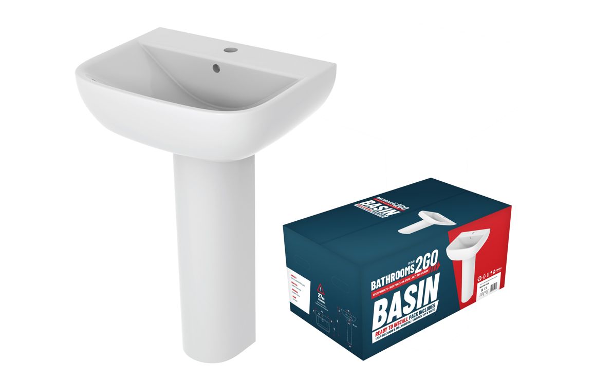Aeron 1TH Basin & Full Pedestal