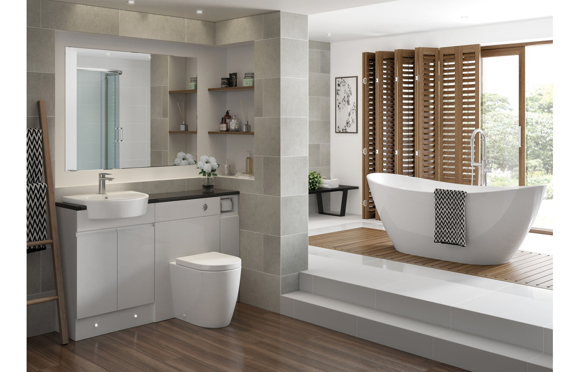 Avon Semi Recessed Basin - H 185 x W 555 x D 435mm