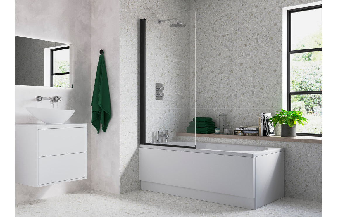 Single Straight Bath Screen