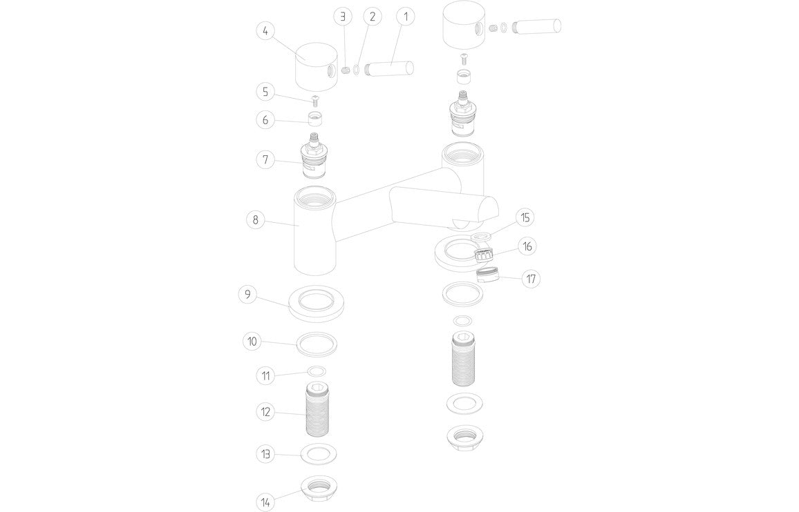Severn Bath Filler - Chrome