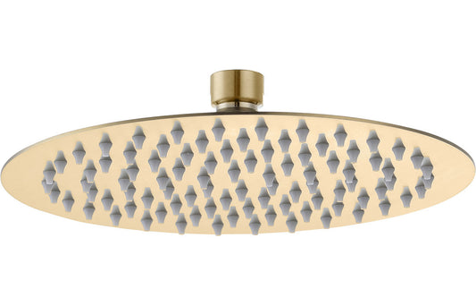 250mm Round Showerhead - Brushed Brass