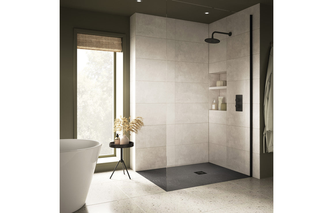 Slate Effect Ultra-Slim Rectangular Tray & Waste