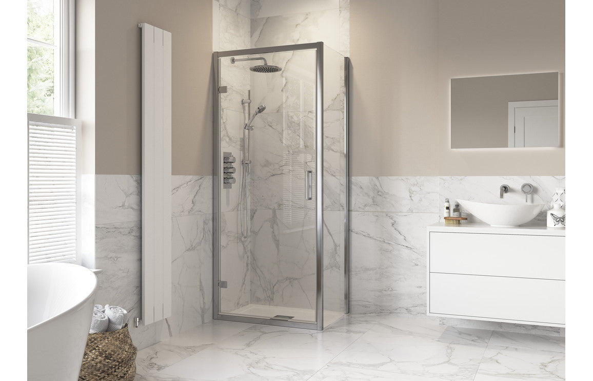 Derry Hinged Door Side Panel - Chrome
