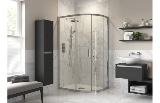 Derry 2 Door Offset Quadrant - Chrome