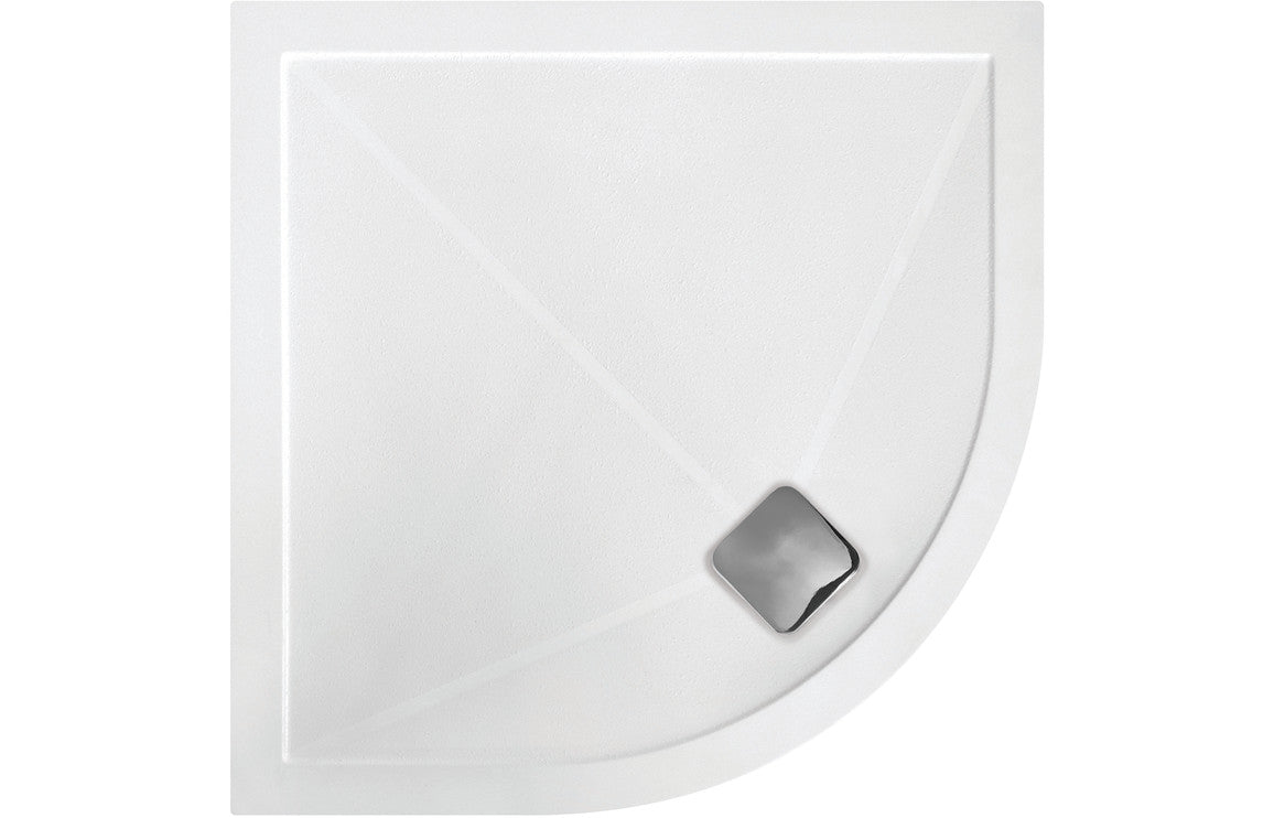 Anti-Slip Ultra-Slim Offset Quadrant Tray & Waste - H 25 x W 1200 x D 800mm